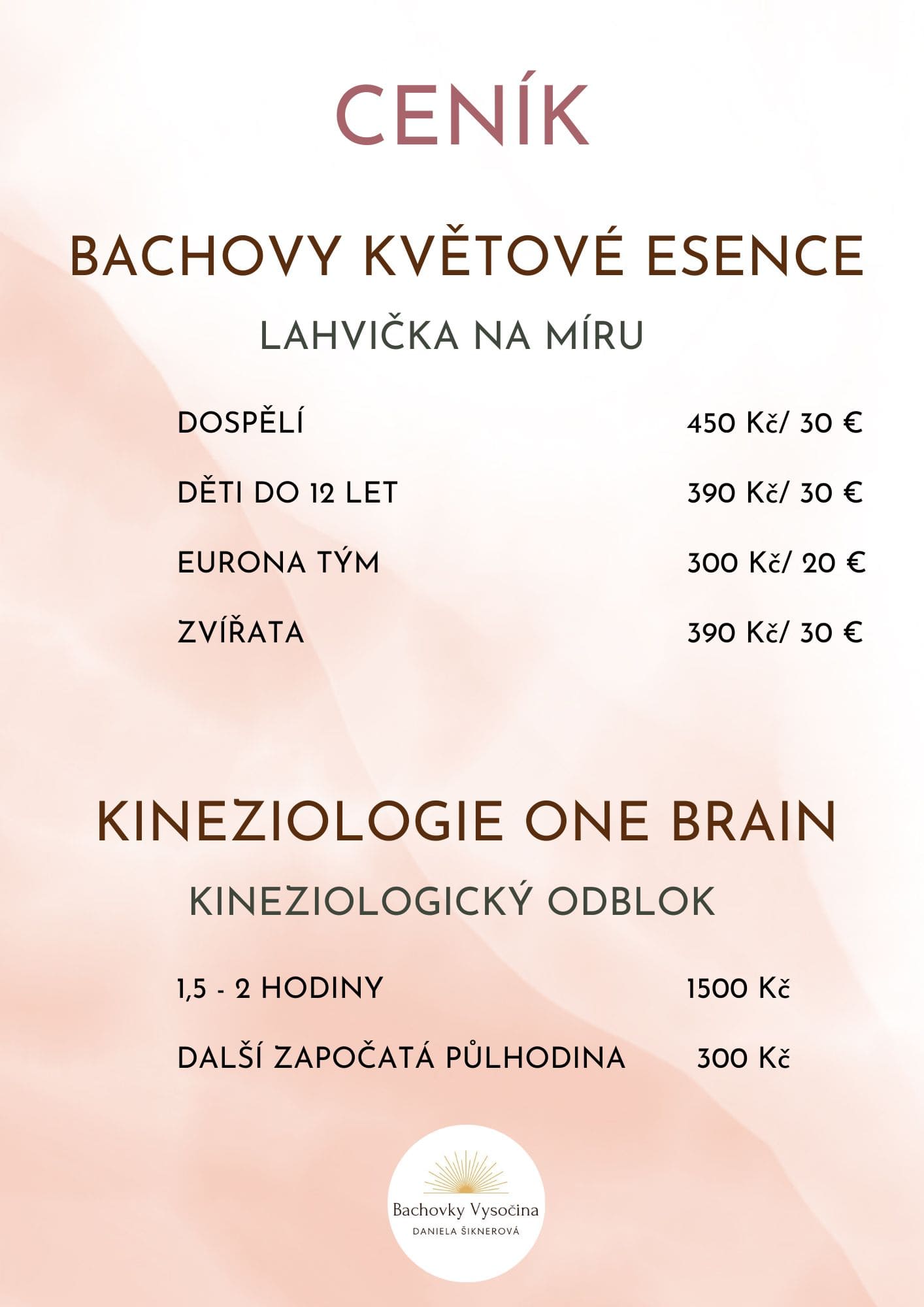 Bachovky na míru cena